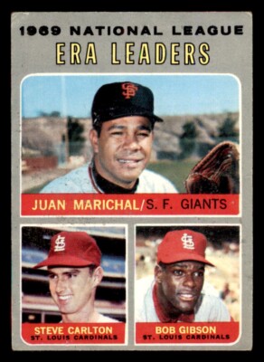 1970 Topps Baseball #67 N.L. E.R.A. Leaders Gibson GD *d2