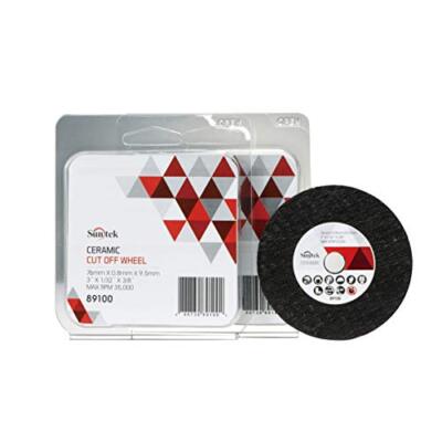 Sunmight Ceramic Cut Off Wheel 3'' X 1/32'' X 3/8'' Disc, 89100, 5 Discs
