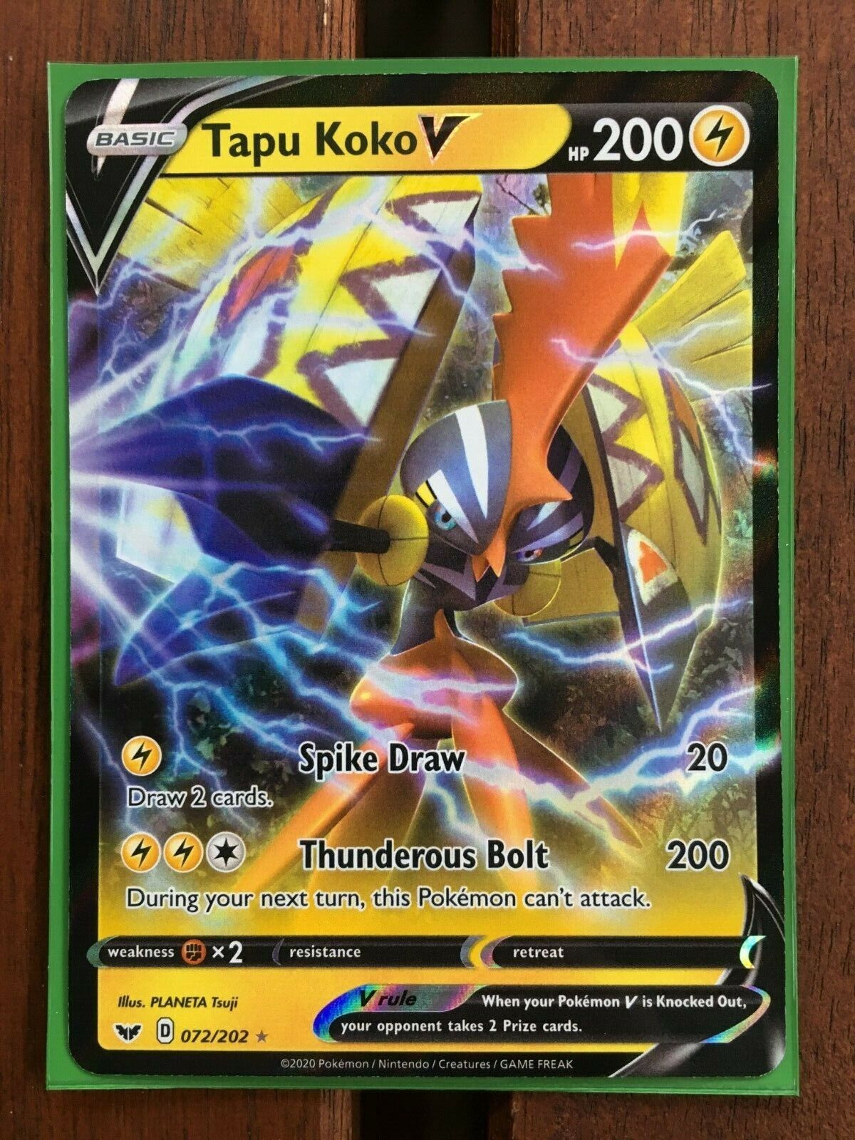 Pokemon Sun And Moon Tapu Koko V 72 Full Art PSA 10