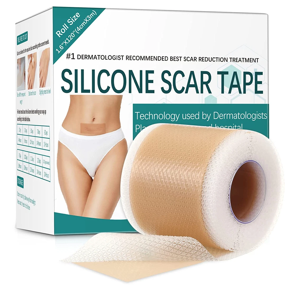Silicone Scar Sheets Silicone Scar Tape 1.6 X 120 Roll 3M