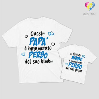 Paar Vatertag T-Shirt Vater-Sohn ''Verliebter Vater verloren''.