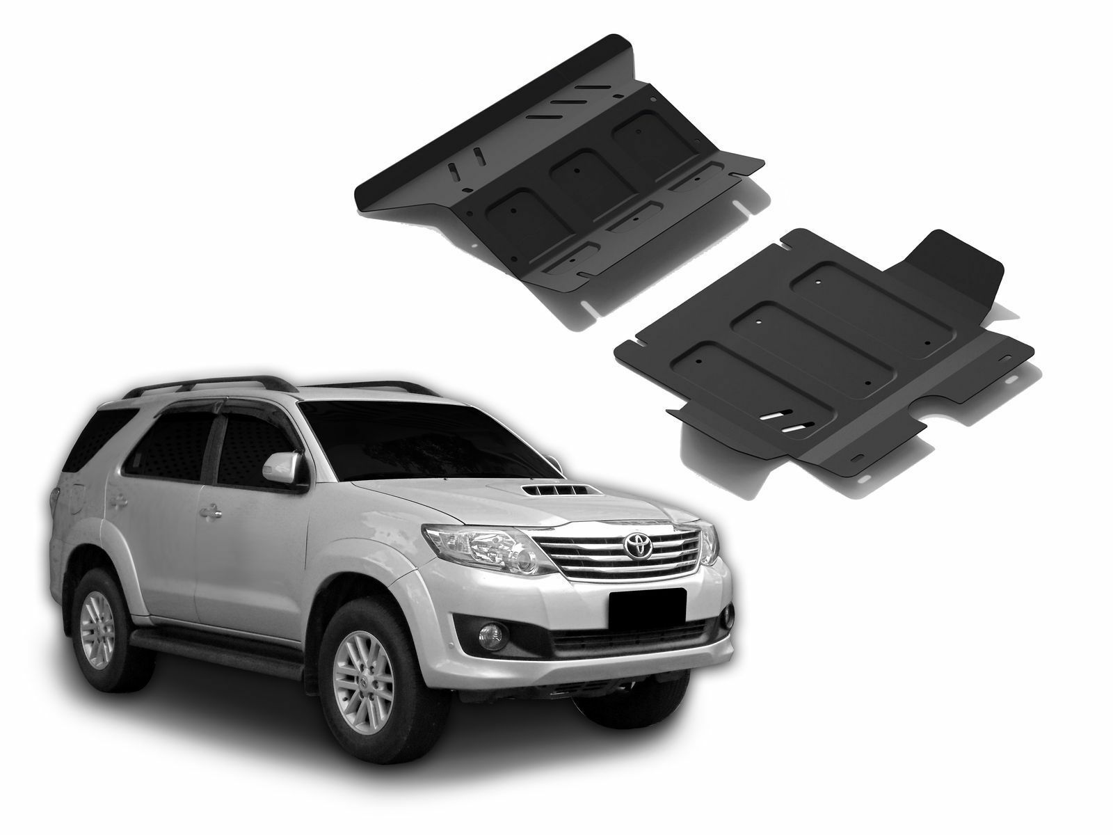 Protection sous moteur acier Toyota Fortuner 2007-2015 avec kit de fixation complet