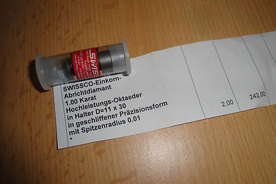 Diamantabrichter Diamantschleifscheiben Abzieher 30 x 11 mm Swissco 1 KARAT NEU