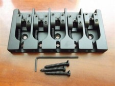 NEW - Hipshot 5-String "A" Brass Bass Bridge, BLACK - CHOOSE YOUR SPACING 