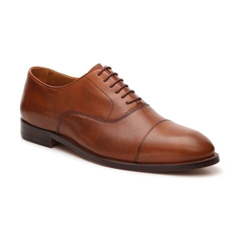 Vince Camuto Lawsen Oxford Brown Leather Cap Toe Men