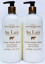 Image of 2 X Scottish Fine Soaps Au Lait ALMOND Cream Hand Wash Soap 500mL