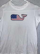 Vineyard Vines T-Shirt Unisex Youth M 10-12 Short Sleeve Graphic Logo White Kids