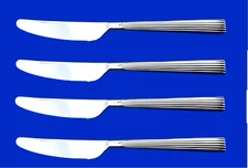 Lenox BRENTWOOD Ribbed 18/10 Stainless Flatware -- Set of 4 Dinner Knives