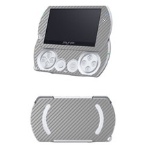 Silver Carbon Fiber Vinyl Decal Skin Sticker for Sony PSP GO