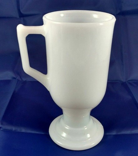 Tazza pubblicitaria VINTAGE Harbor federale vetro latte a piedistallo - Foto 5 di 12