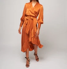 zimmermann Silk Wrap Midi Dress size 0