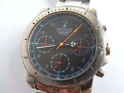 Selten Herren Armbanduhr Chronograph  Voltage Precision Design Jacques Forel