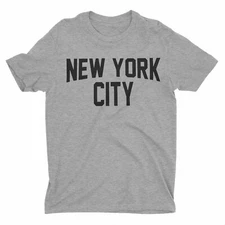 NYC FACTORY New York City Youth T-Shirt Screen-Printed Heather Gray Boys...