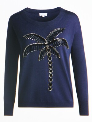 Escada Sport Damen Langarm Shirt Seylena Blau Größe:M  Neu mit Etikett NP:399 
