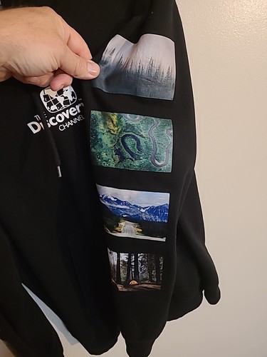 Sudadera con capucha H&M Discovery Channel negra talla mediana - Imagen 3 de 8