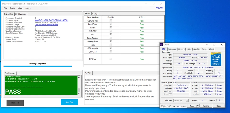 i7-4770 4th Gen 3.4 GHz 8MB cache Processor TESTED WORKING SR149 Hawell LOT-A - Image 2 of 2