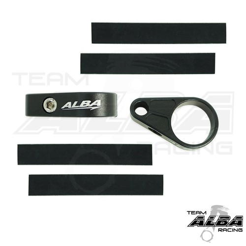 YFZ 450 YFZ 450R Banshee Blaster Brake Line Clamps Alba Racing Black
