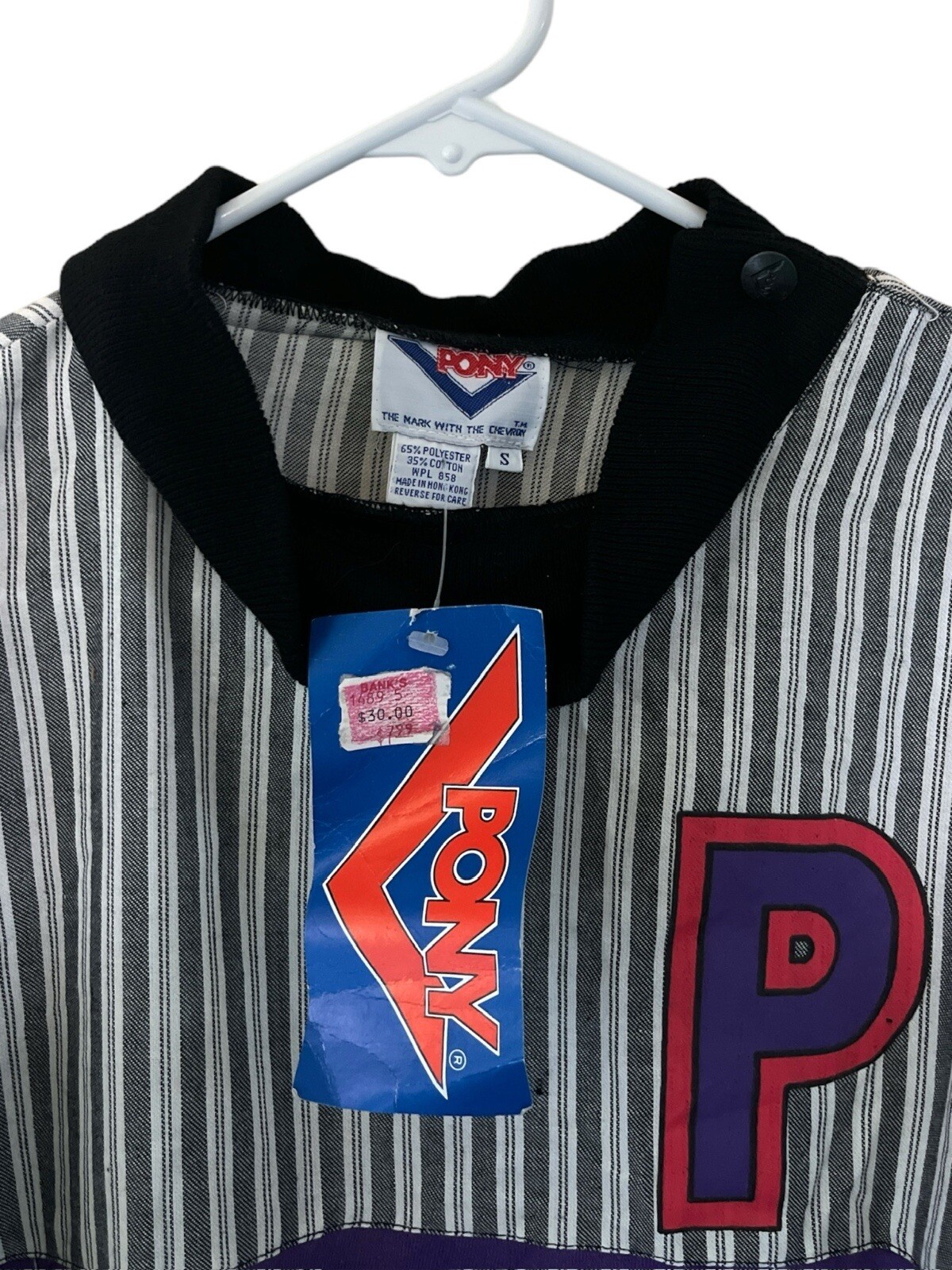 Felpa vintage PONY da donna taglia small deadstock nuova con etichette anni 80