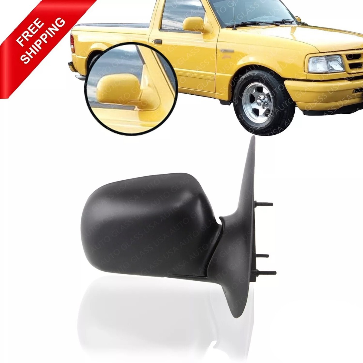 Mirror Paintable Passenger Side For 96-05 Ford Ranger Mazda B4000