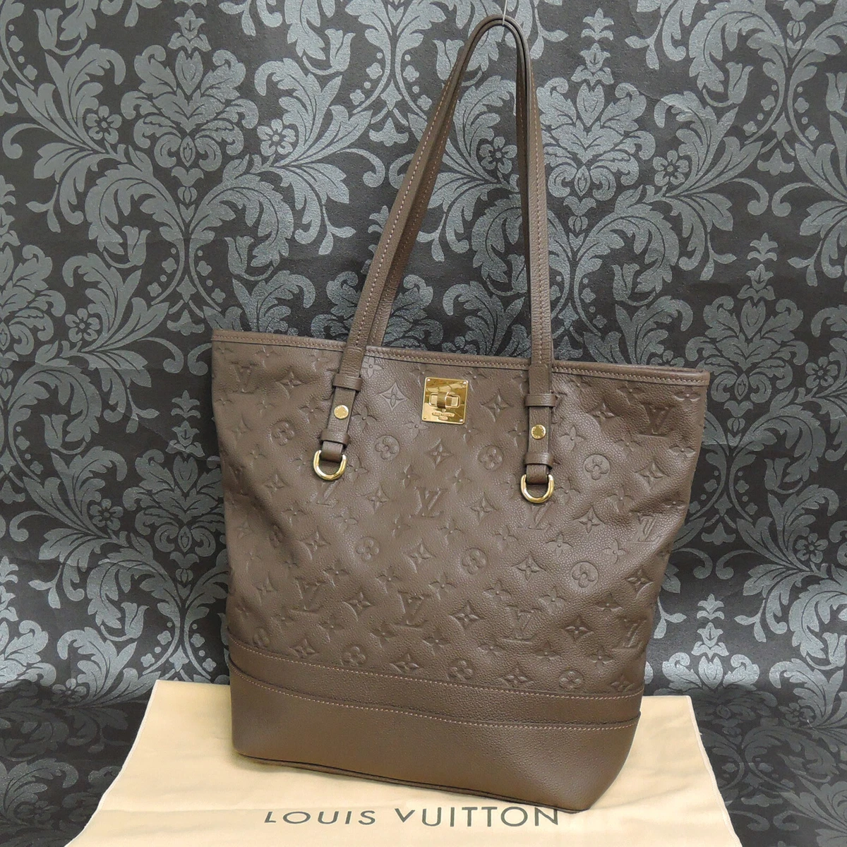 LOUIS VUITTON Monogram Empreinte Citadine PM Brown Shoulder Tote