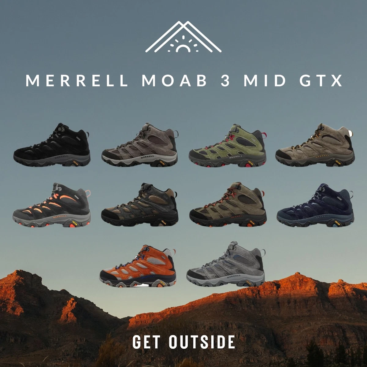 Merrell Moab 3 Mid GTX Gore-Tex Vibram Men Outdoor Adventure