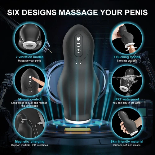 Male Masturbaters Automatic HandsFree Sucking Mastubator Cup Sex Toys for Men - Bild 5 von 15