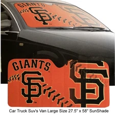 New MLB San Francisco Giants Car & Truck Windhield Folding SunShade