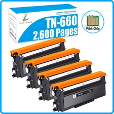 4PK TN660 Toner Cartridge For Brother TN630 MFC-L2700DW MFC-L2740DW DCP-L2540DW