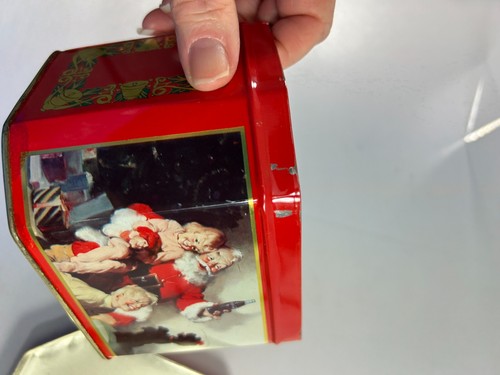 Vintage 1993 Coca Cola Christmas Santa Claus Tin Coke Soda Advertising Holiday - Picture 9 of 9