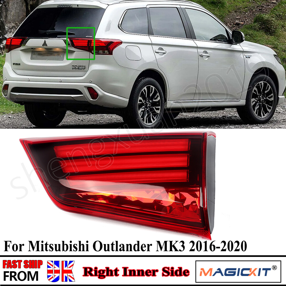 Right Inner Rear Tail Light Brake Lamp For Mitsubishi Outlander MK3 GF 2016-2020