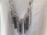 White House Black Market Black/white/silver Necklace White House Black Market Black/white/silver Necklace