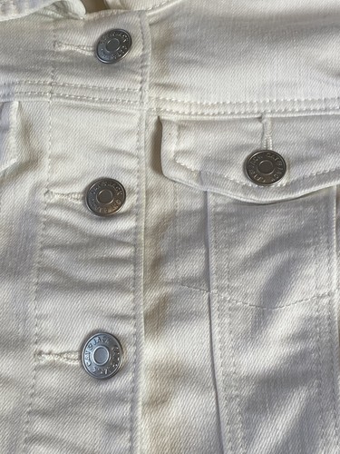 Cat & Jack Girls S 6/6X White Trucker Jean Jacket and Skirt Denim Set - Picture 13 of 16