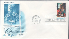 1970 ArtCraft FDC USPS #1414 6c Traditional Christmas Nativity ST3595