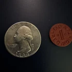 1943 P WW2 Quarter 90% Silver w/ OPA red point (free shipping)
