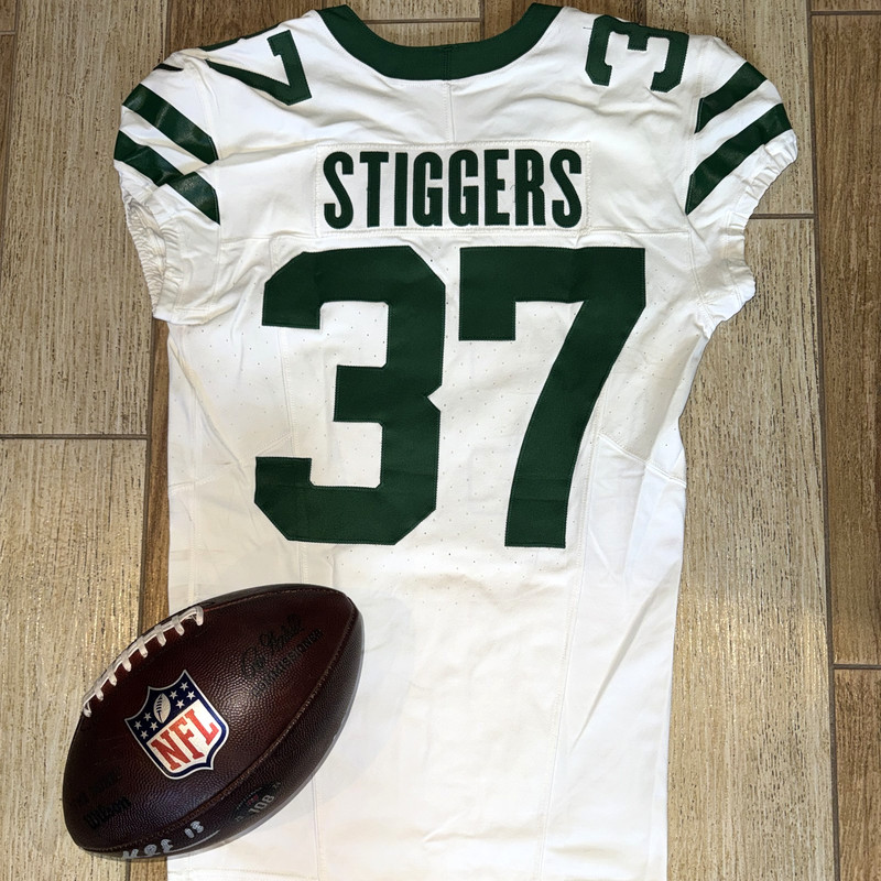 Qwan'tez Stiggers GAME USED 10/6/24 PHOTO MATCHED📸 Jets NFL Jersey vs Vikings🌍