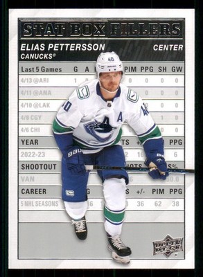2023-24 Upper Deck Stat Box Fillers #SB6 Elias Pettersson