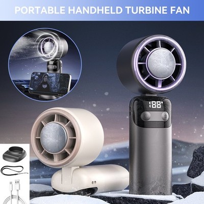 Portable 3000mAh Mini Handheld Ventilator Akku Aufladbar Lüfter Handventilator
