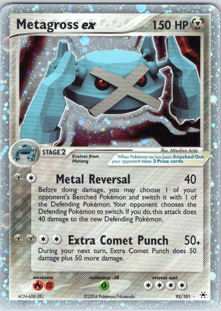 Metagross ex 95/101 Holo Rare EX Hidden Legends Pokemon NM
