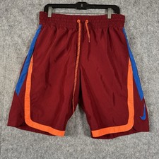 Vintage Nike Shorts Swim Bathing Suit Mens Medium Y2K Beach Swoosh Retro Red