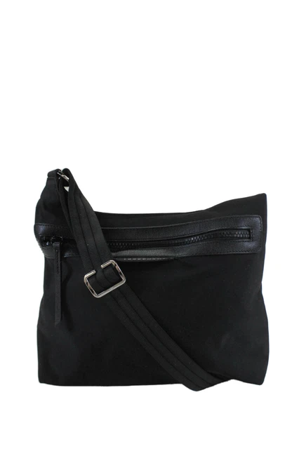 Longchamp Womens Adjustable One Strap Zip Up Shoulder Bag Handbag Black