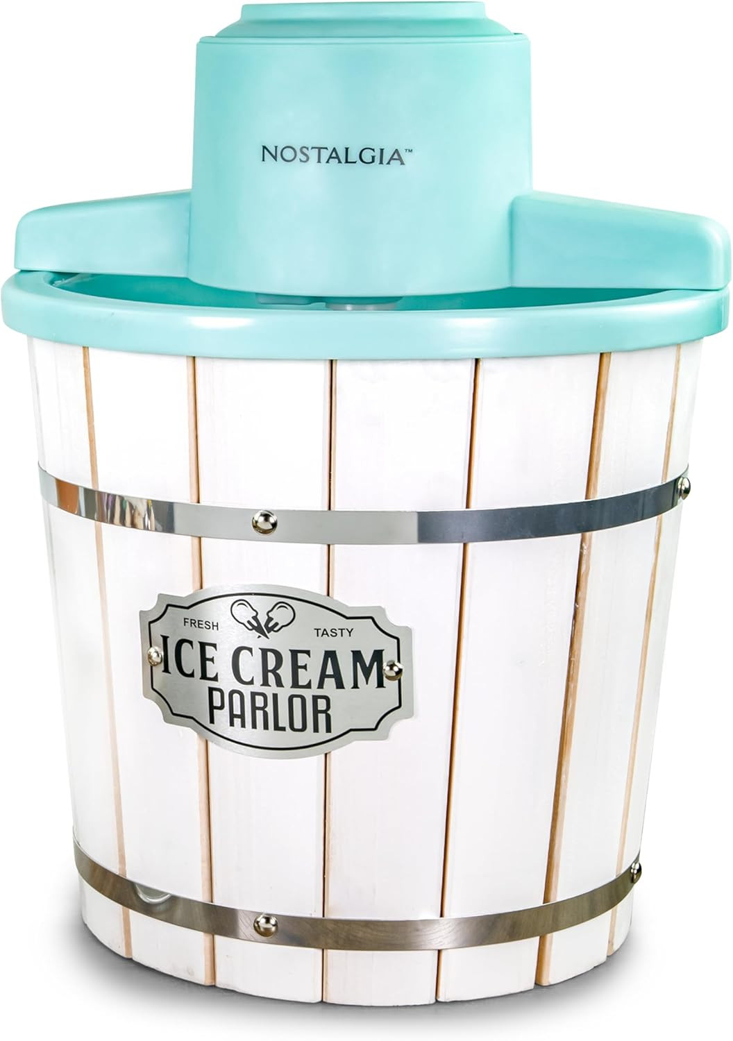 Electric Ice Cream Maker – Wood Bucket Parlor Style, Old Fashioned Soft Serve Ic