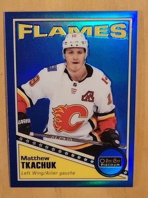 Matthew Tkachuk  2019-20 O-Pee-Chee Platinum Retro Rainbow Blue #R42 /149!
