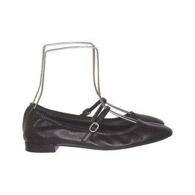 Stuart Weitzman, Ballerinas, Größe: 38 1/2, Leder, Schwarz, Damen #E3F
