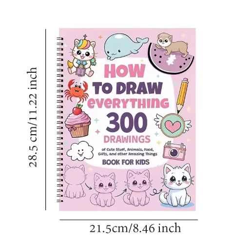 How to Draw Anything for Kids: 300 Drawings of Cute Things, Animals, Holidays .. - Image 3 of 4