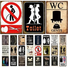 Vintage Style Toilet for Bathroom Tin Metal Signs Home D cor 8x12