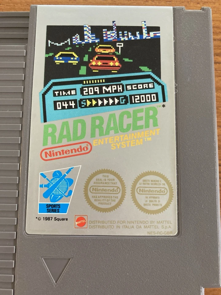 NES ~ RAD RACER ~ Nintendo Game 3 Screw NES-RC-GBR Cart Only Pal - Image 2 of 4