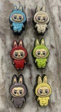 Labubu Shoes Charms Set of 6, Crocs/Jibitz 6 Different Vibrant Colors - New