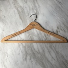 Vtg Princeton Shop Detroit Michigan Wood Wooden Coat Clothes Hanger
