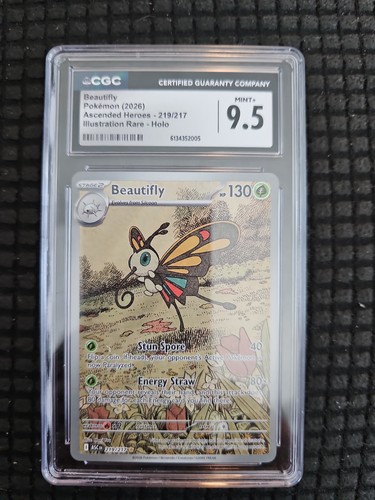 2026 Pokémon Ascended Heroes Illustration Rare Holo #219 Beautifly Mint+ CGC 9.5