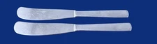 Gense FACETTE Sweden Stainless -Set of 2 Flat Butter Spreaders 6"  large ridge